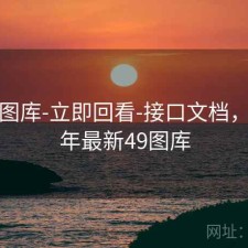 0149图库-立即回看-接口文档，2021年最新49图库