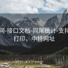 中特网-接口文档-同尾统计-支持导出打印，中特网址